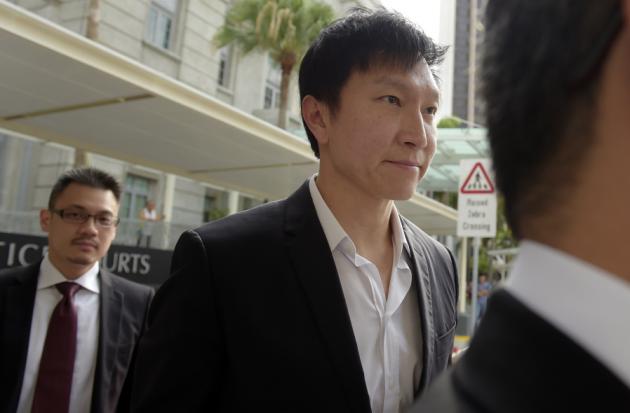 City Harvest Church founder Kong Hee arrives at court for his sentencing hearing Friday, Nov. 20, 2015 in Singapore.  The founder of the popular Singapore church was found guilty Wednesday, Oct. 21, 2015, of misappropriating about $35 million in donations to support his wife's singing career in Asia before helping her break into the U.S. market for evangelization purposes. (AP Photo/Joseph Nair)